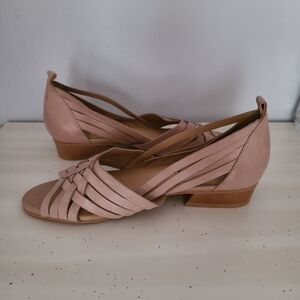 Lucky Brand Pink Strappy Loafers